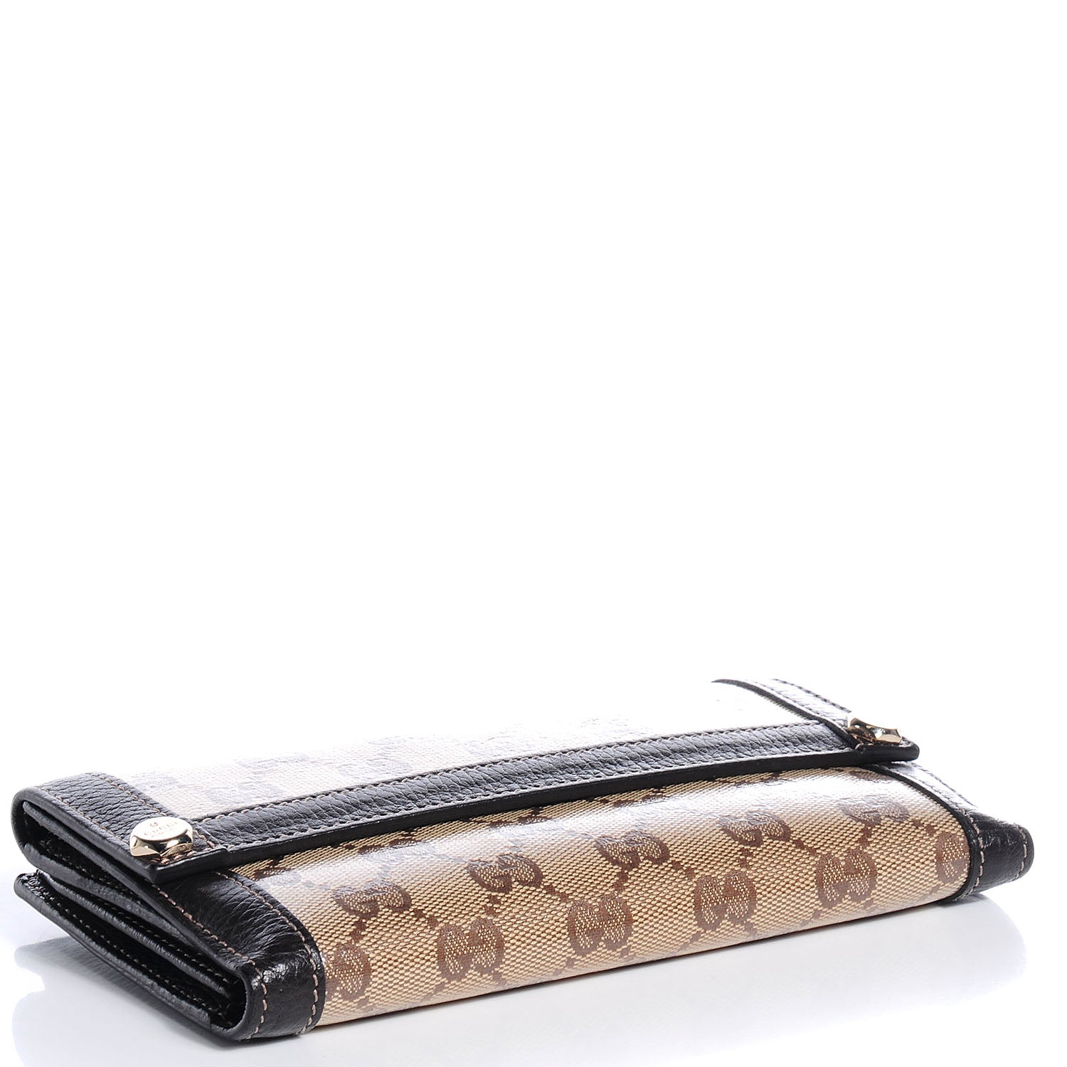 Gucci Crystal Monogram Continental Charmy Wallet Brown 4 of 7