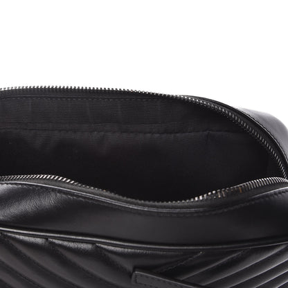 Saint Laurent Calfskin Matelasse Monogram Lou Camera Bag Black 11 of 12