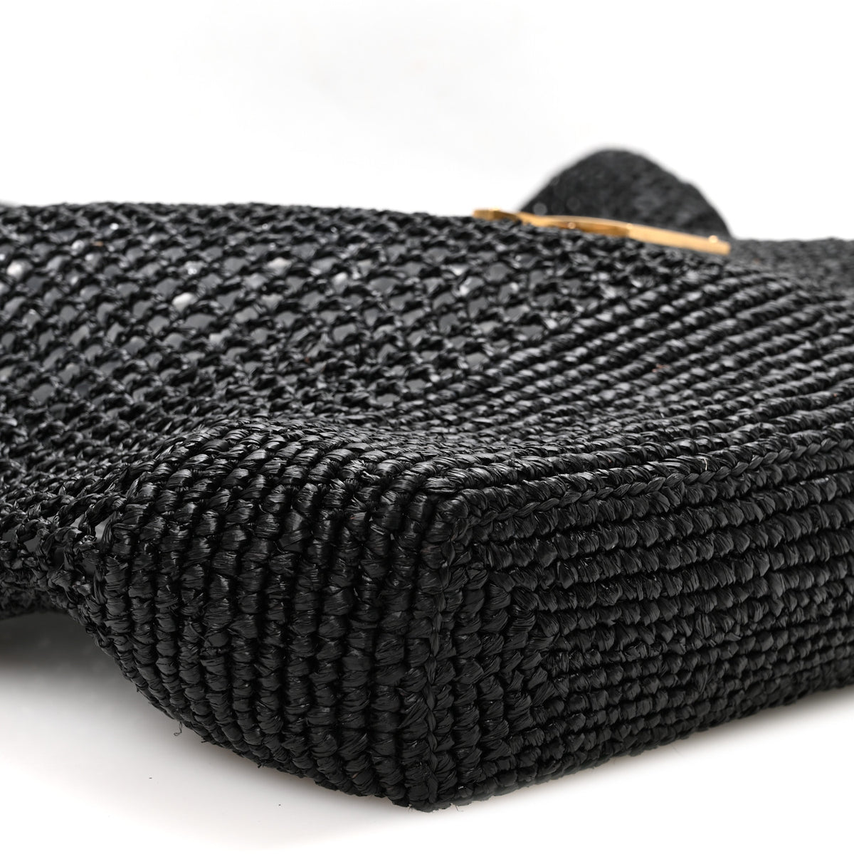 Saint Laurent Raffia Icare Shopping Tote Black 10 of 11