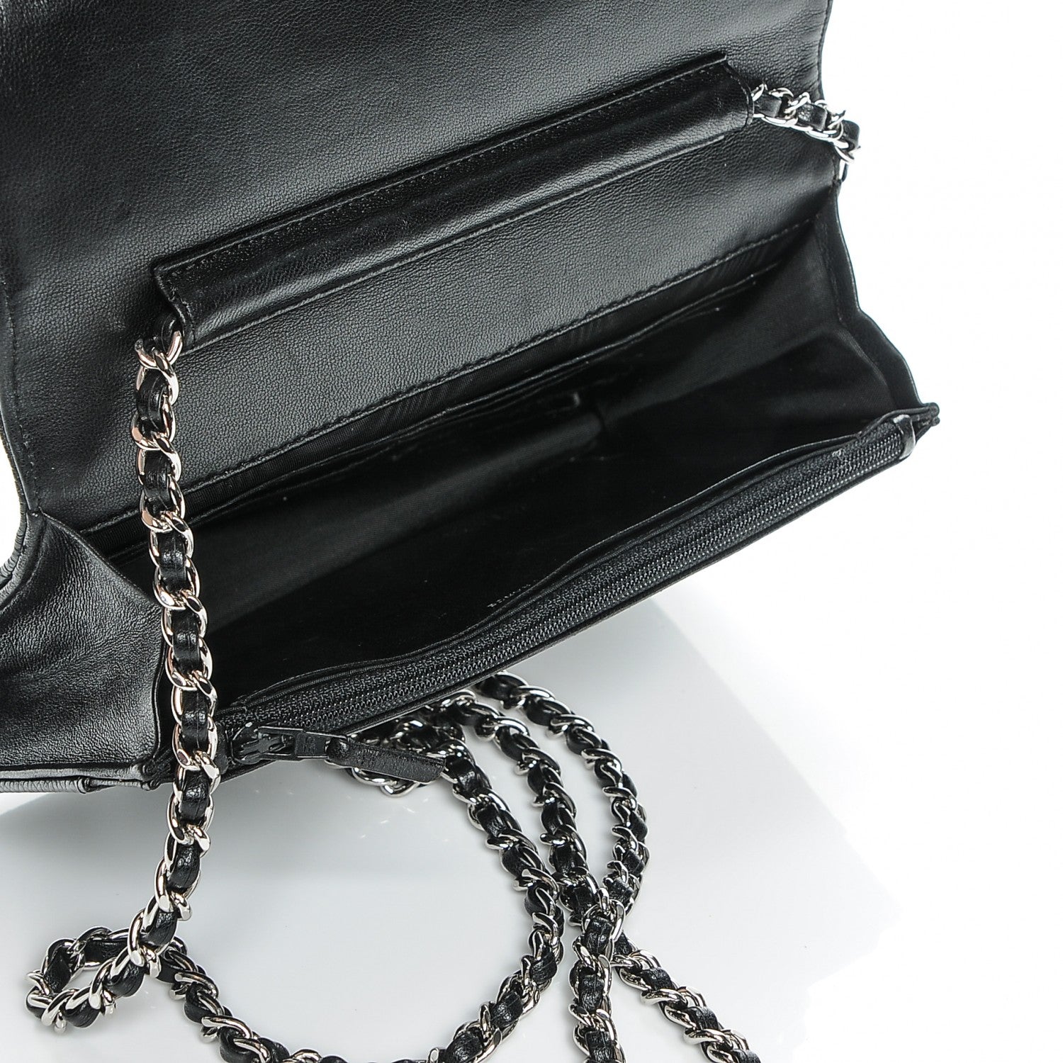 Chanel Caviar Timeless CC Wallet On Chain WOC Black 5 of 8