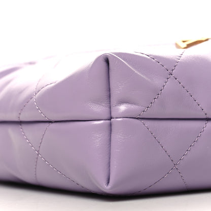 Chanel Shiny Calfskin Quilted Mini Chanel 22 Light Purple 9 of 11