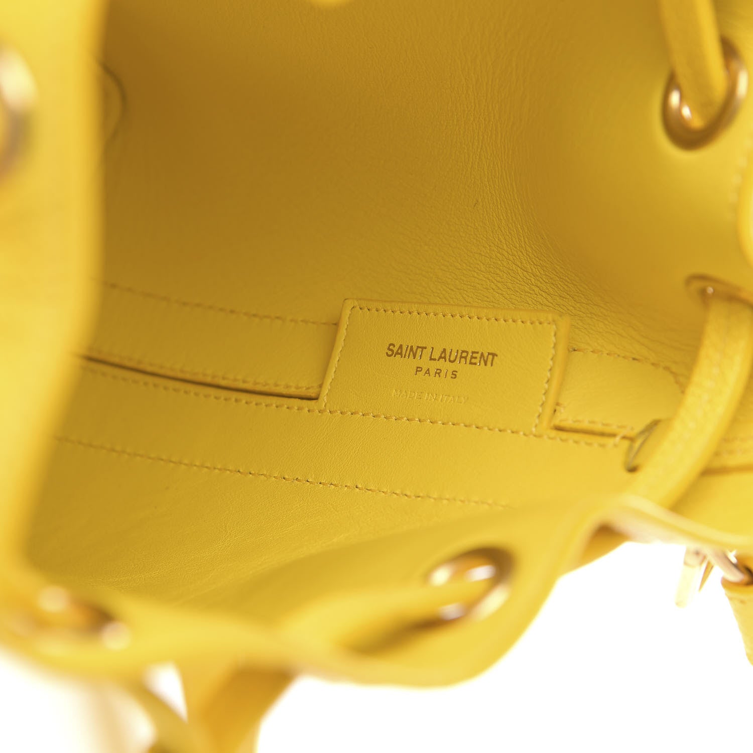 Saint Laurent Calfskin Small Emmanuelle Bucket Bag Soleil 6 of 9