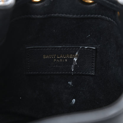 Saint Laurent Calfskin Small Emmanuelle Fringe Hobo Bag Black 6 of 8