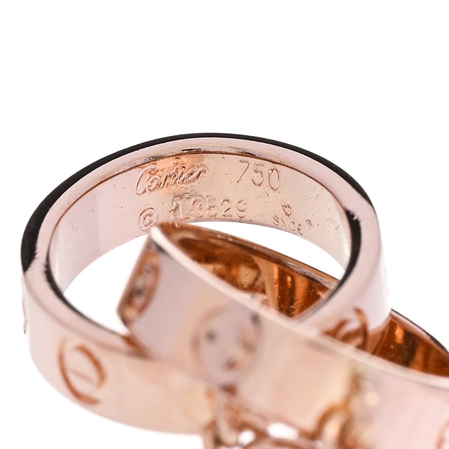 18K Pink Gold Interlocking LOVE Necklace