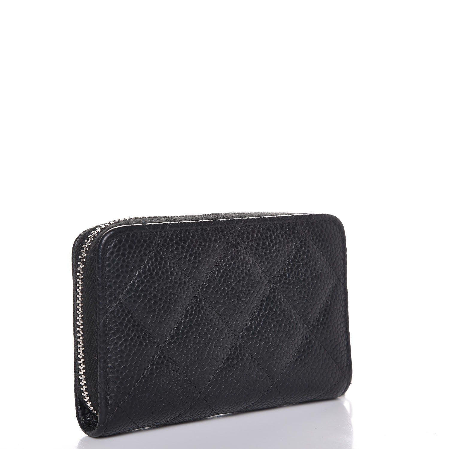 Chanel Caviar Quilted Zip Coin Purse Black 3 of 8