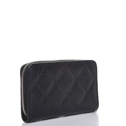 Chanel Caviar Quilted Zip Coin Purse Black 3 of 8