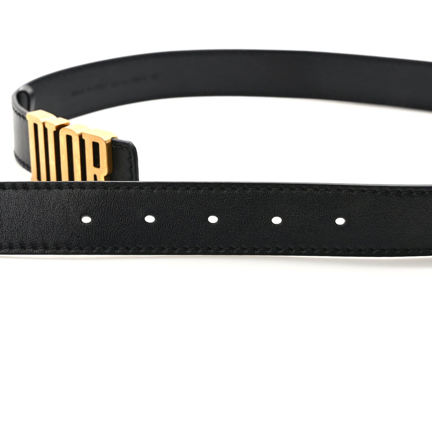 Calfskin D Fence Belt 75 30 Black