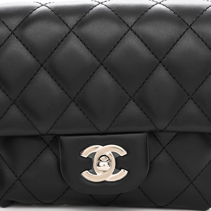 Chanel Calfskin Quilted CC Uniform Flap Belt Bag Black 7 of 9