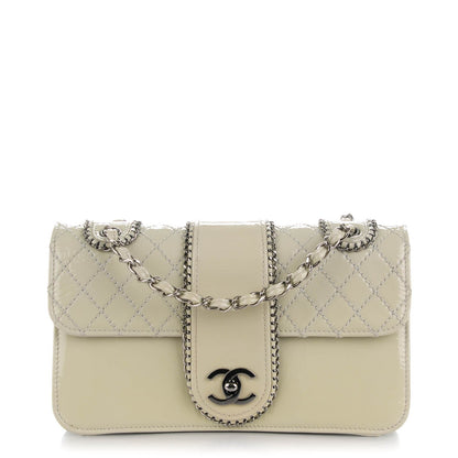 Chanel Patent Medium Madison Flap Light Grey 1 of 7