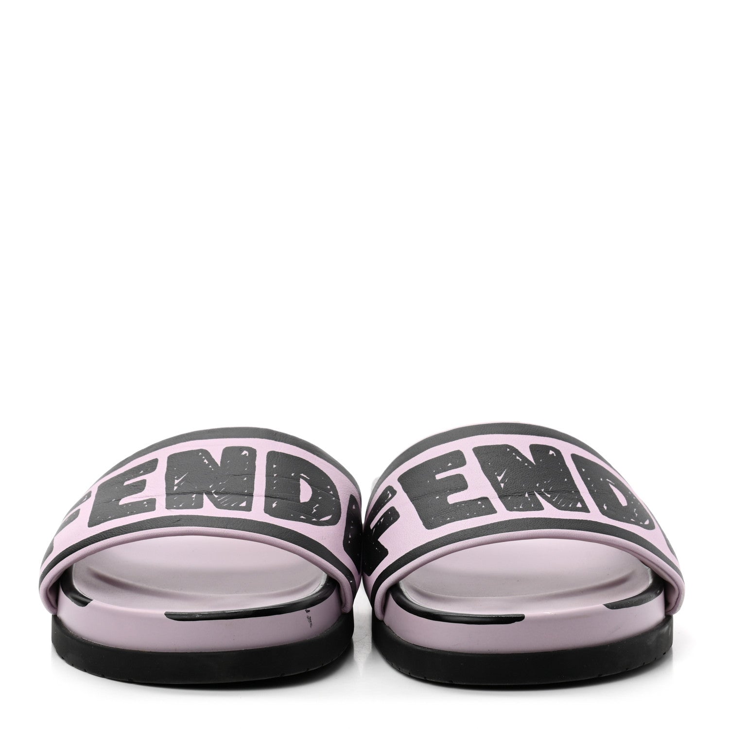 Fendi X JOSHUA VIDES Roma Calfskin Fussbetts Slide Sandals 39 Pink Xiloph White Black 2 of 8