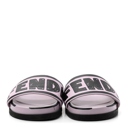 Fendi X JOSHUA VIDES Roma Calfskin Fussbetts Slide Sandals 39 Pink Xiloph White Black 2 of 8
