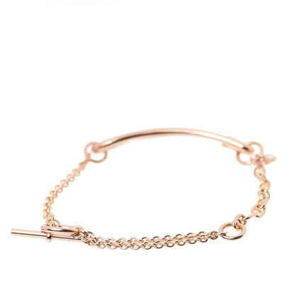 Hermes 18K Rose Gold Diamond MM Chaine d'Ancre Punk Bracelet SH 3 of 5