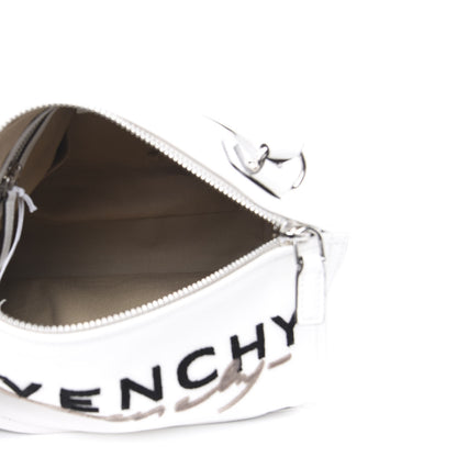 Givenchy Calfskin Velvet Logo Small Pandora White 5 of 9