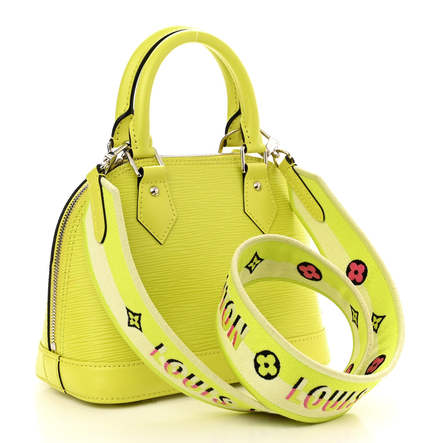 Louis Vuitton Epi Jacquard Alma BB Yellow Citron 3 of 9