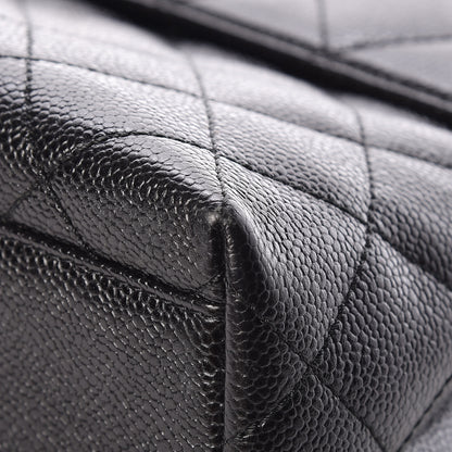 Chanel Caviar Quilted Jumbo Kelly Flap Black 10 of 12