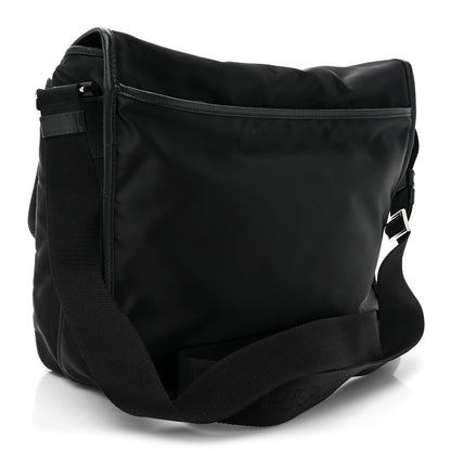 Prada Tessuto Nylon Saffiano Logo Messenger Bag Black 3 of 14