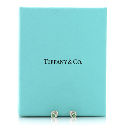 Tiffany Sterling Silver Tsavorite Color By The Yard Earrings 5 of 5
