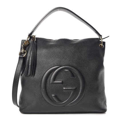 Gucci Pebbled Calfskin Large Soho Hobo Black 1 of 9