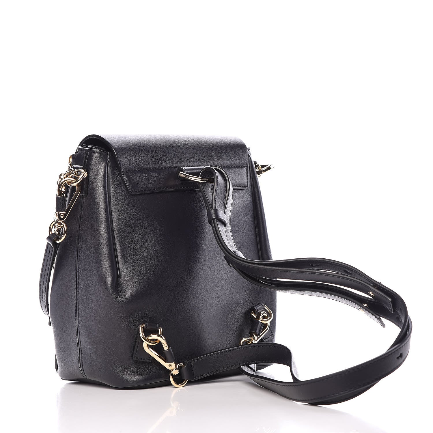 Chloe Calfskin Quilted Medium Faye Backpack Full Blue 4 of 12