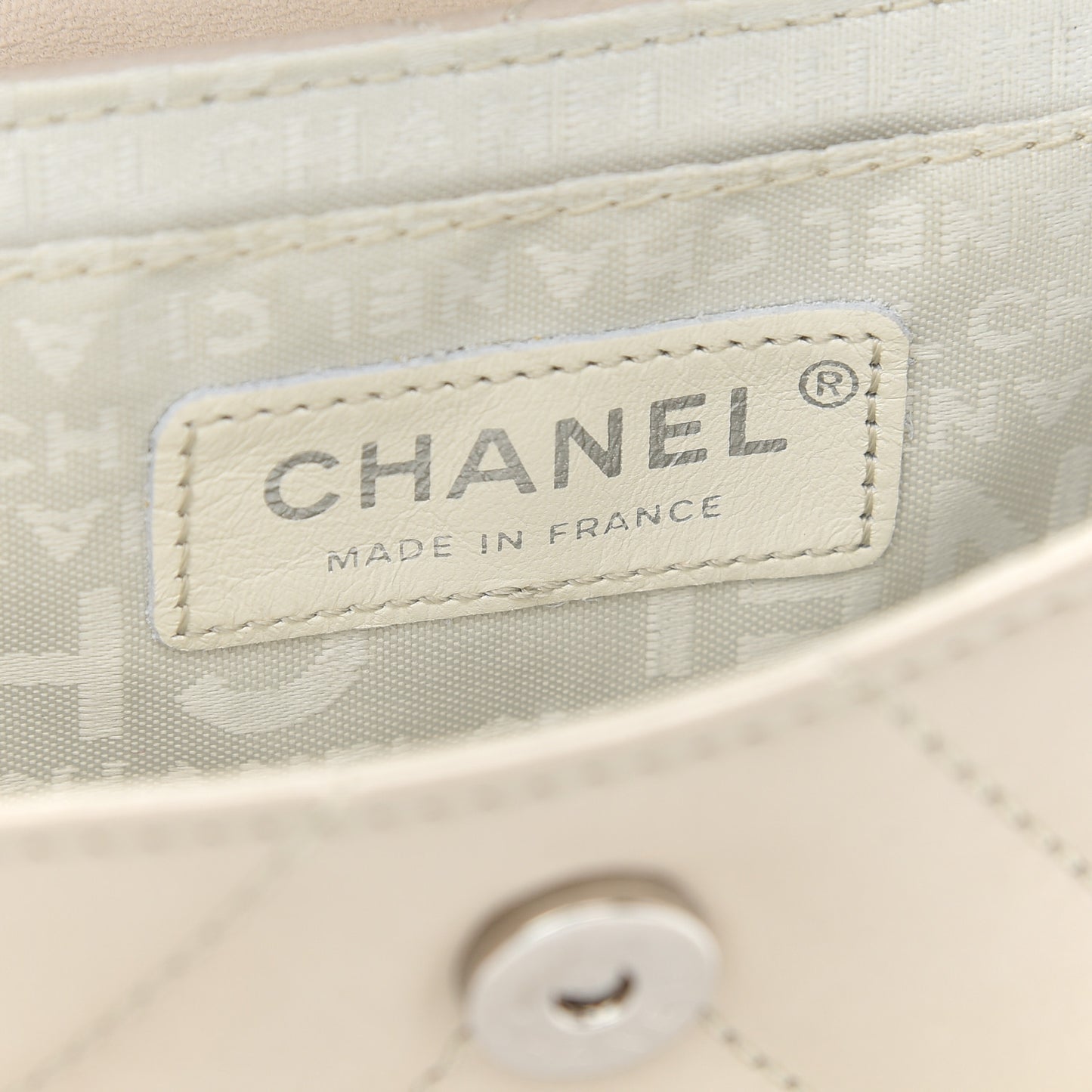 Lambskin Quilted Single Flap Bag Light Grey