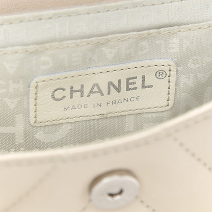Chanel Lambskin Quilted Single Flap Bag Light Grey 6 of 10