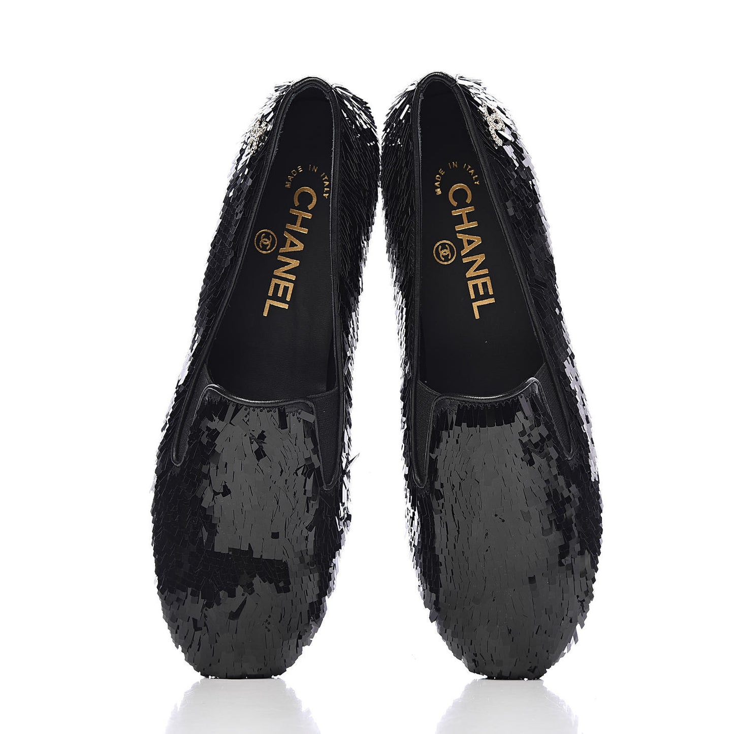 Sequin CC Loafers 37 Black