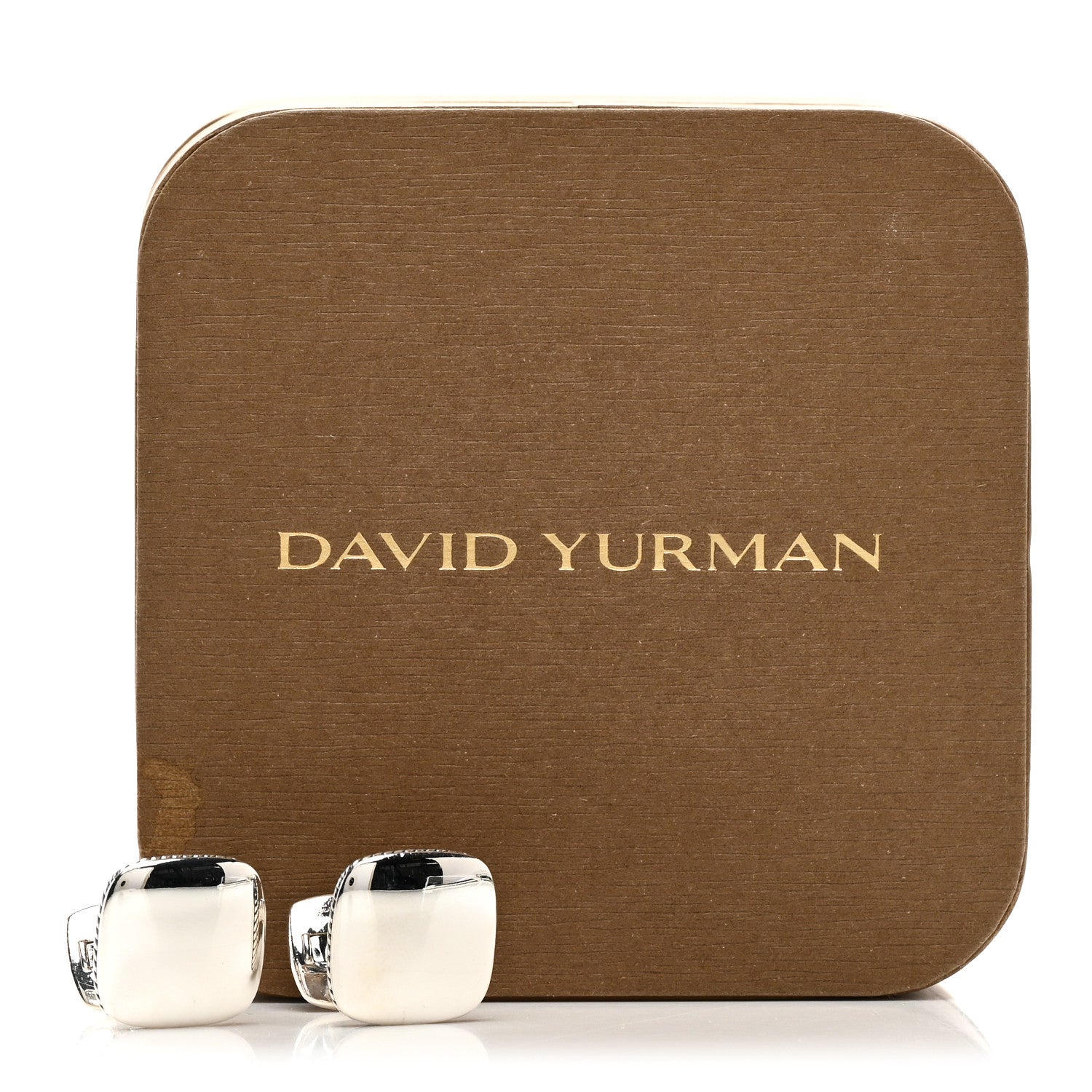 David Yurman Sterling Silver Streamline Cushion Cufflinks 4 of 4
