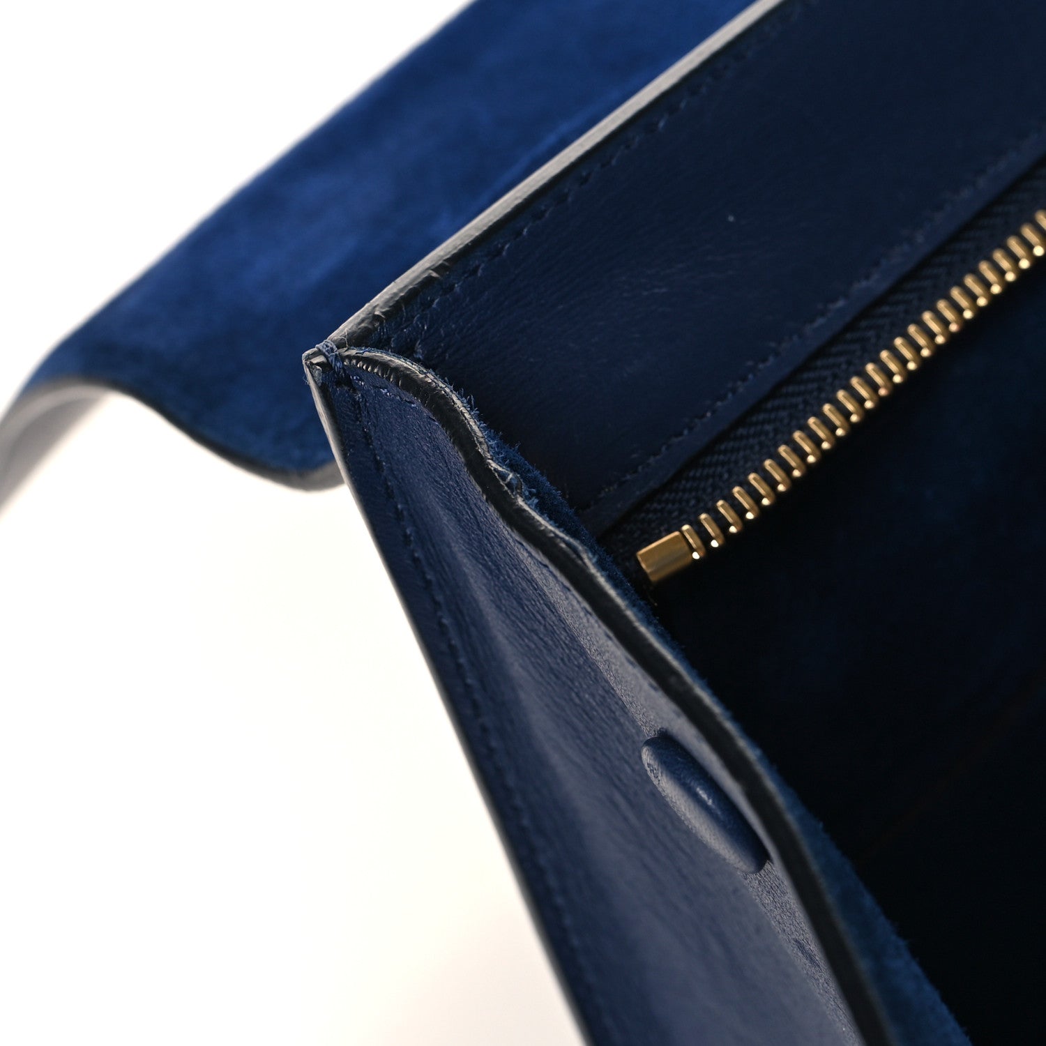 Celine Smooth Calfskin Medium Trapeze Indigo 10 of 12