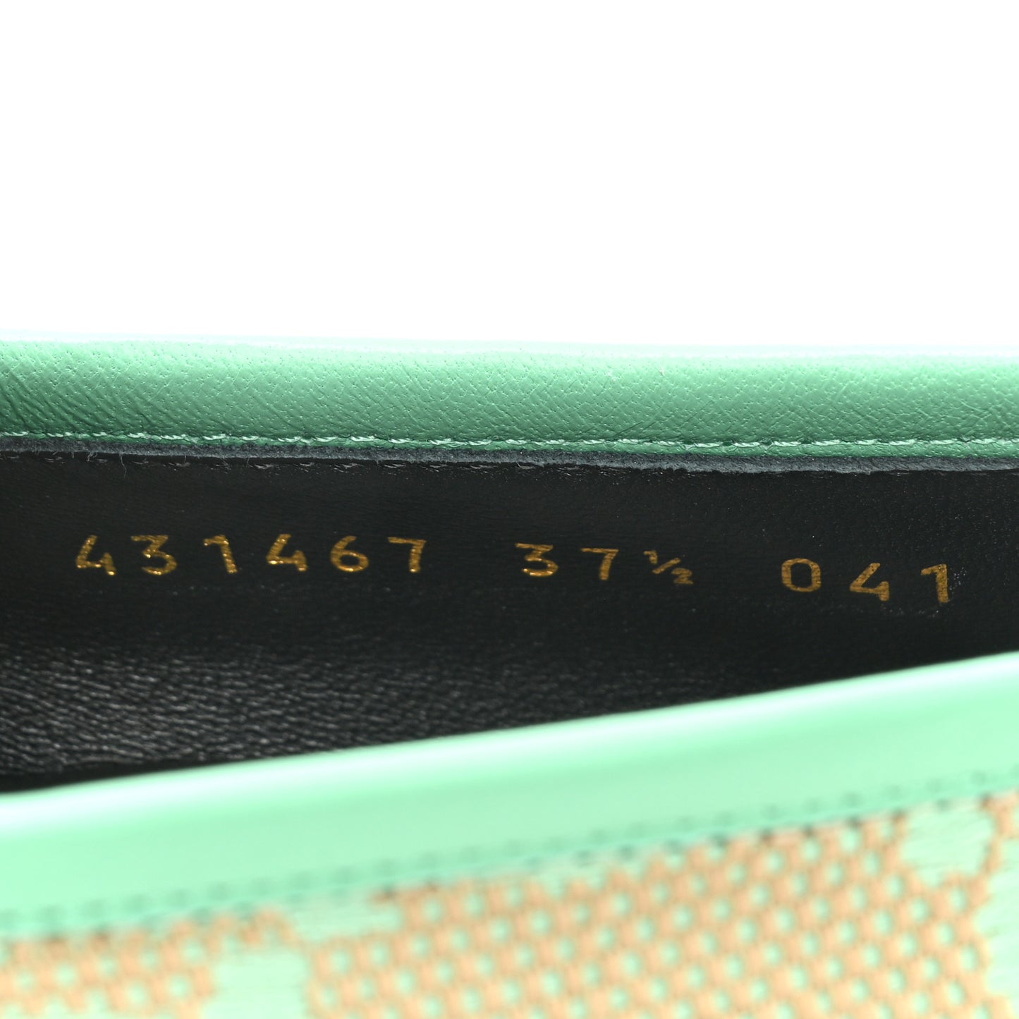 Canvas Monogram Jumbo GG Nappa Horsebit Womens Jordaan Loafers 37.5 Beige Pepperlight Mint