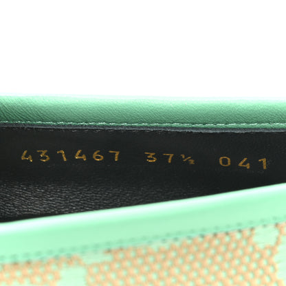 Gucci Canvas Monogram Jumbo GG Nappa Horsebit Womens Jordaan Loafers 37.5 Beige Pepperlight Mint 8 of 9