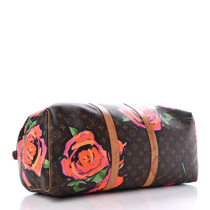 Louis Vuitton Monogram Roses Keepall 50 4 of 19