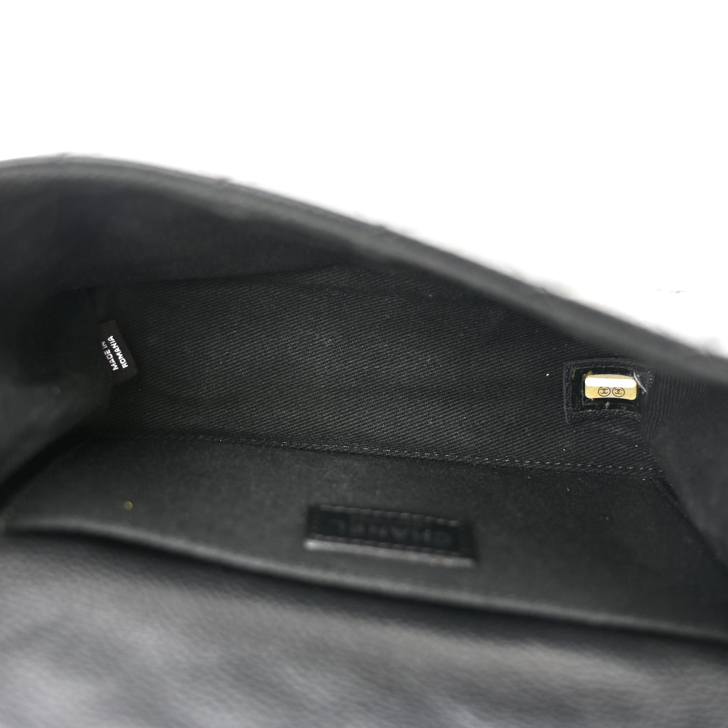 Grained Calfskin Quilted 2.55 Reissue Flap Belt Bag Clutch Black