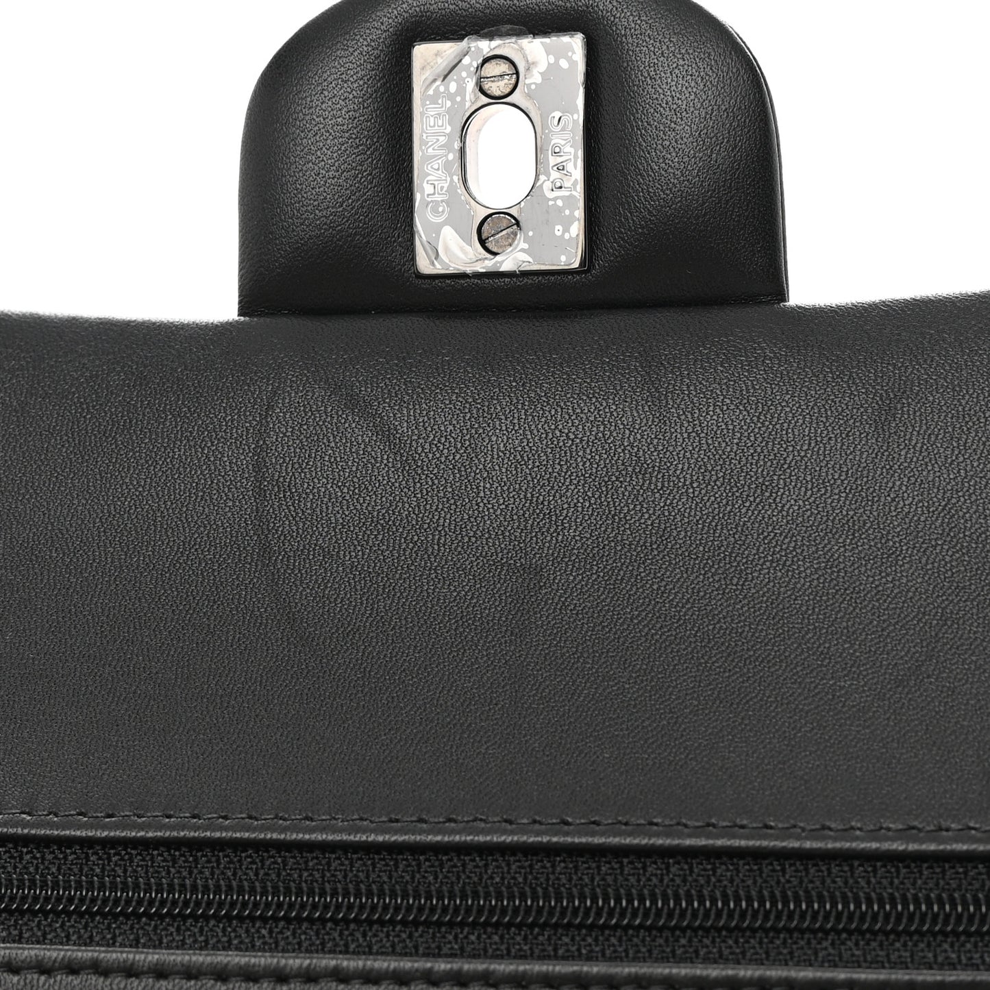 Lambskin Quilted Medium Double Flap So Black