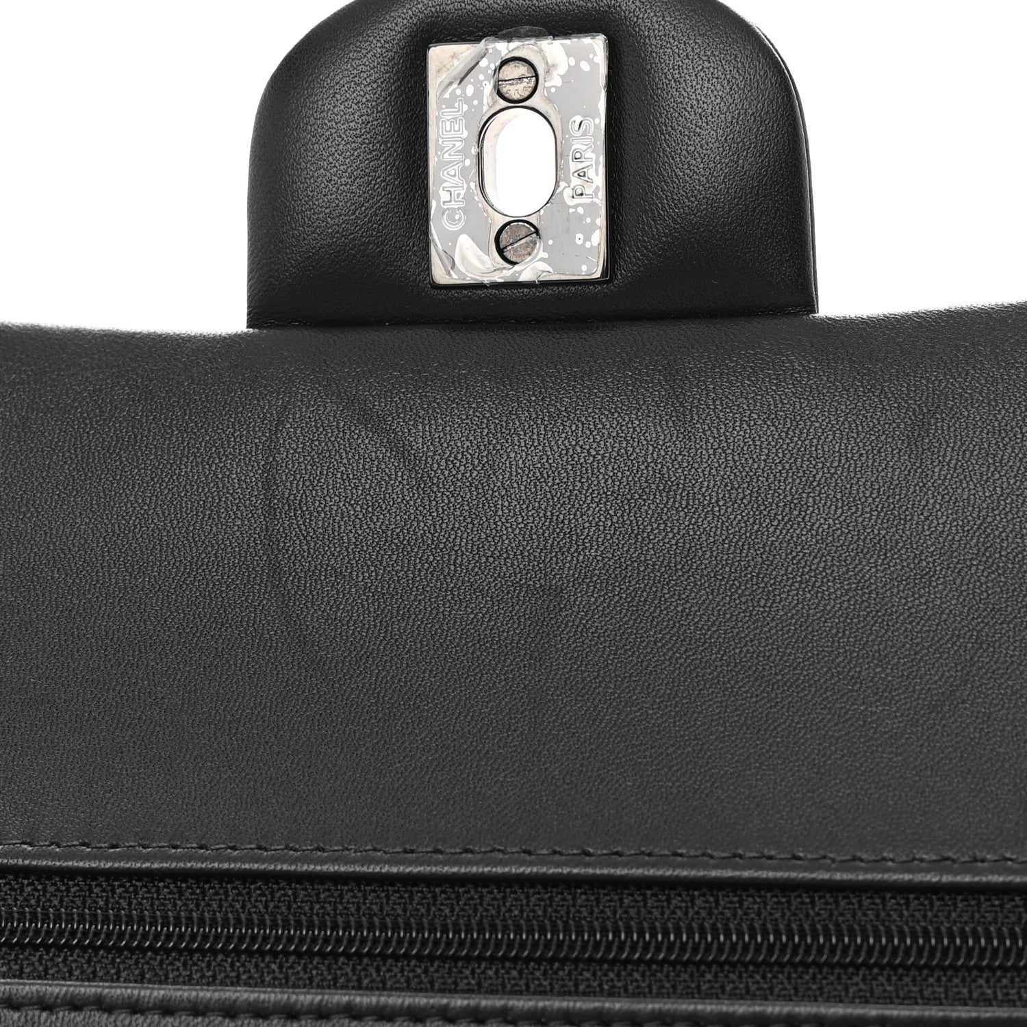 Chanel Lambskin Quilted Medium Double Flap So Black 17 of 18