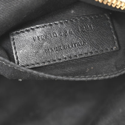 Saint Laurent Grain De Poudre Matelasse Chevron Quilted Round Vinyle Camera Bag Crema Soft 7 of 10