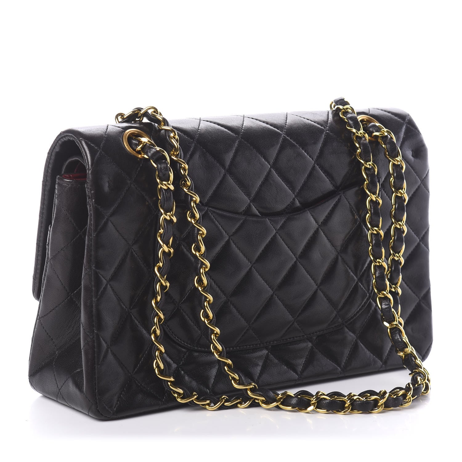 Chanel Lambskin Quilted Medium Double Flap Black 2 of 9