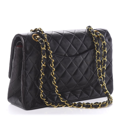 Chanel Lambskin Quilted Medium Double Flap Black 2 of 9