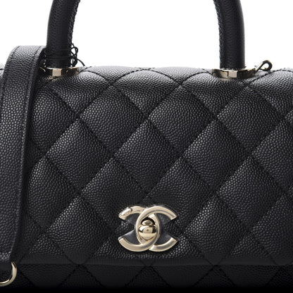 Chanel Caviar Quilted Extra Mini Coco Handle Flap Black 10 of 10