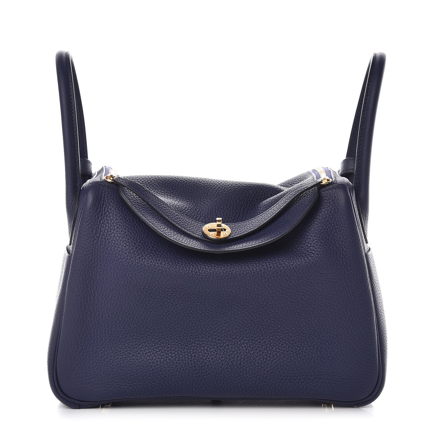 Hermes Taurillon Clemence Lindy 30 Bleu Encre 1 of 14