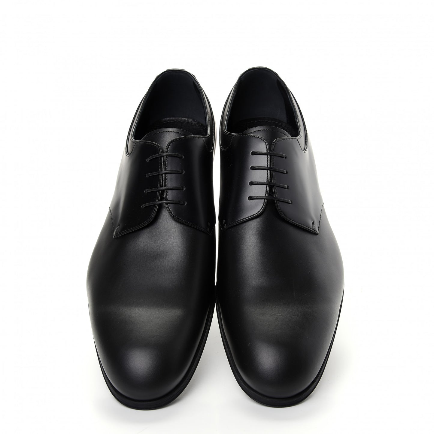 Lambskin Mens Derby Lace Up Shoes 9.5 Black