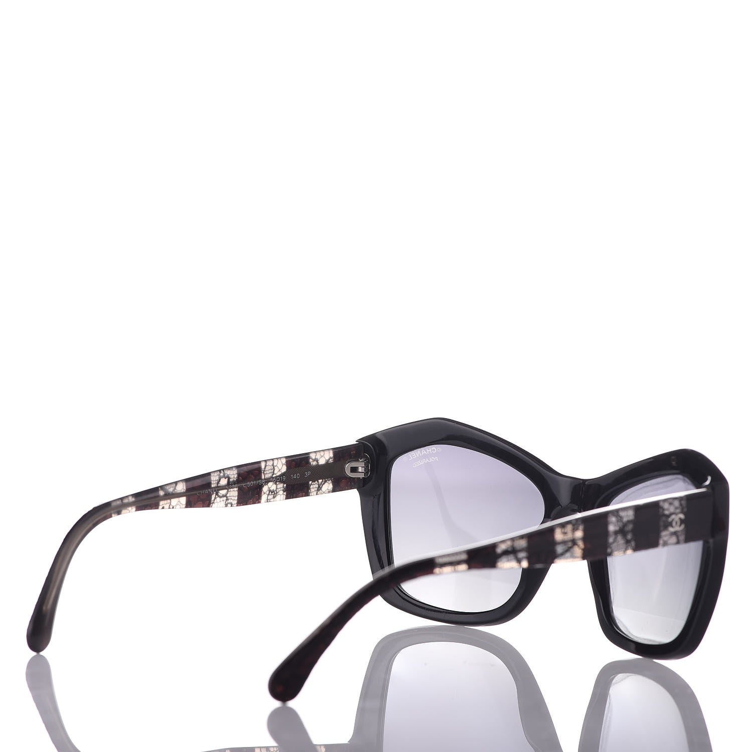 Chanel Lace Effect Sunglasses 5296 Black 3 of 7