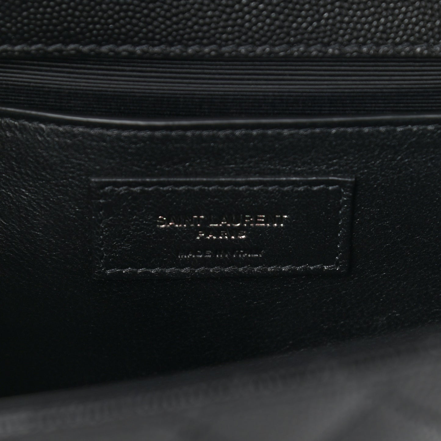 Grain De Poudre Textured Mixed Matelasse Triquilt Medium Monogram Satchel Black