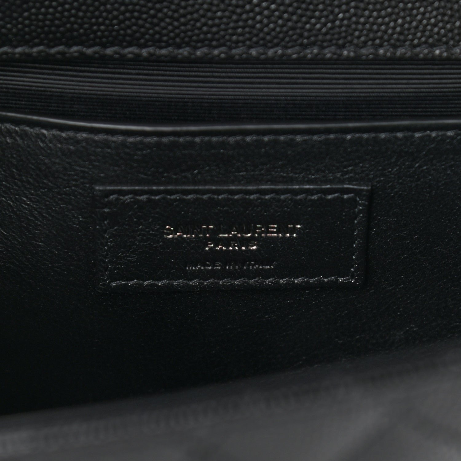 Saint Laurent Grain De Poudre Textured Mixed Matelasse Triquilt Medium Monogram Satchel Black 7 of 10