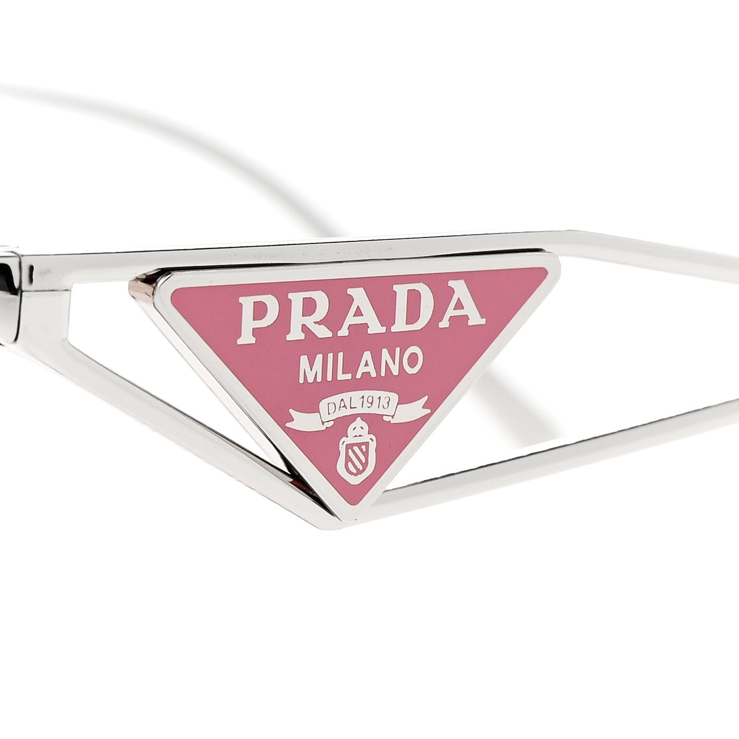 Prada Metal Symbole Triangle Logo Sunglasses SPR57Y Pink 5 of 10