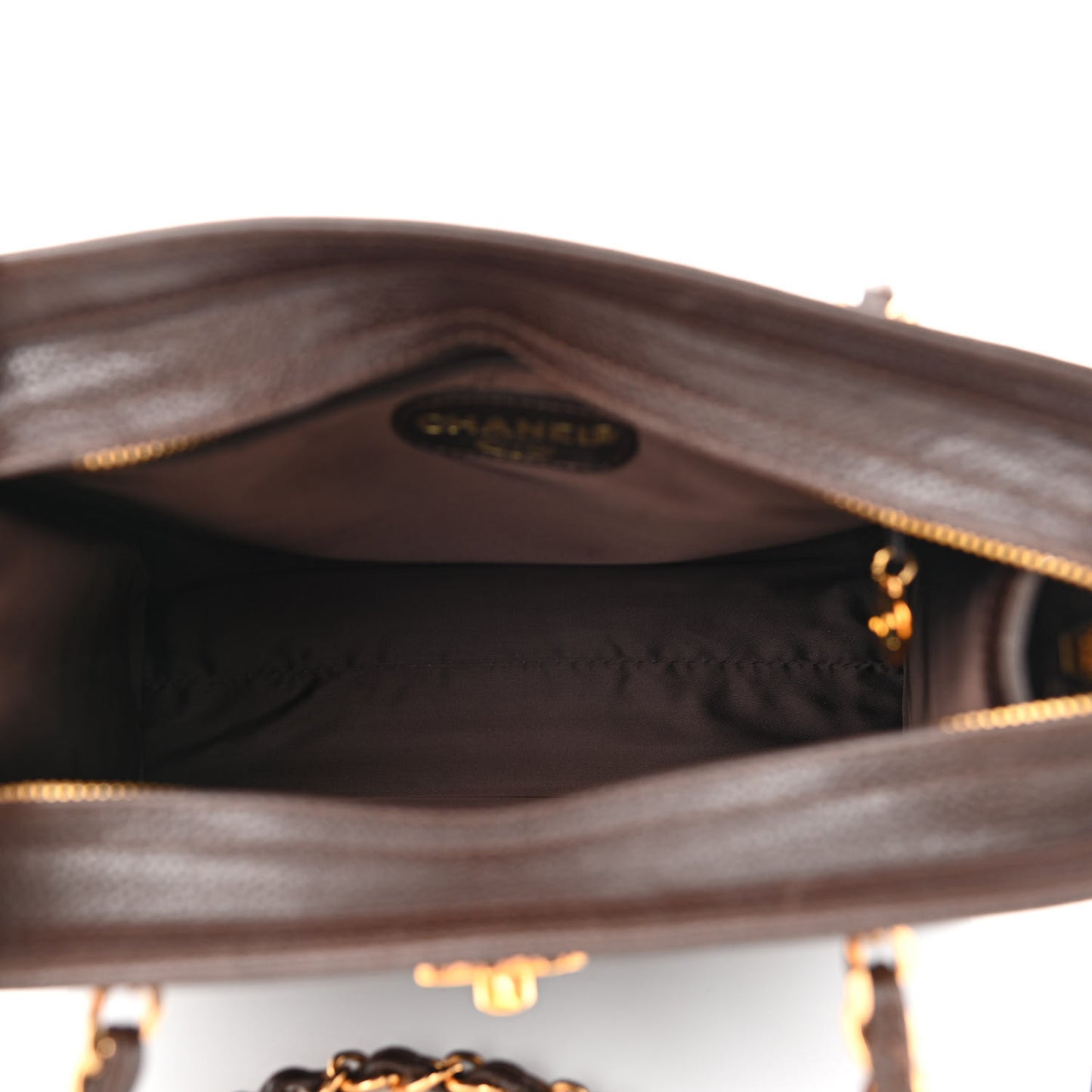 Caviar Shoulder Bag Dark Brown