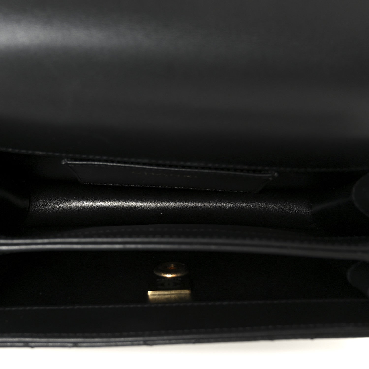 Chanel Shiny Calfskin Quilted Mini Metal Top Handle Flap Black 5 of 12
