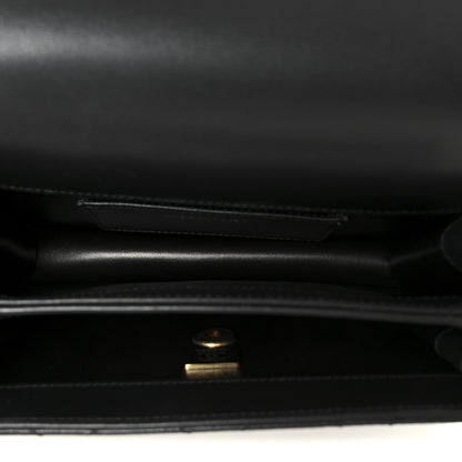 Chanel Shiny Calfskin Quilted Mini Metal Top Handle Flap Black 5 of 12