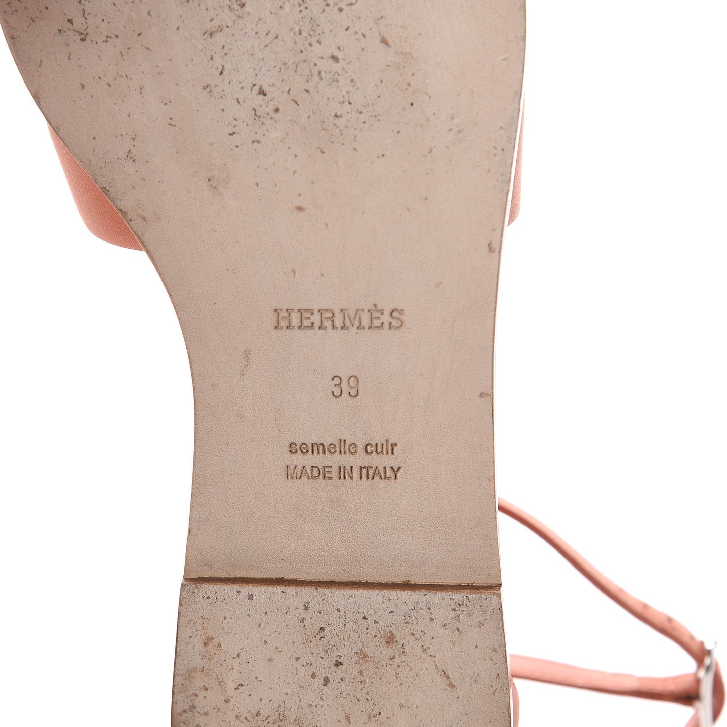 Calfskin Santorini Sandals 39 Rose Bubinga