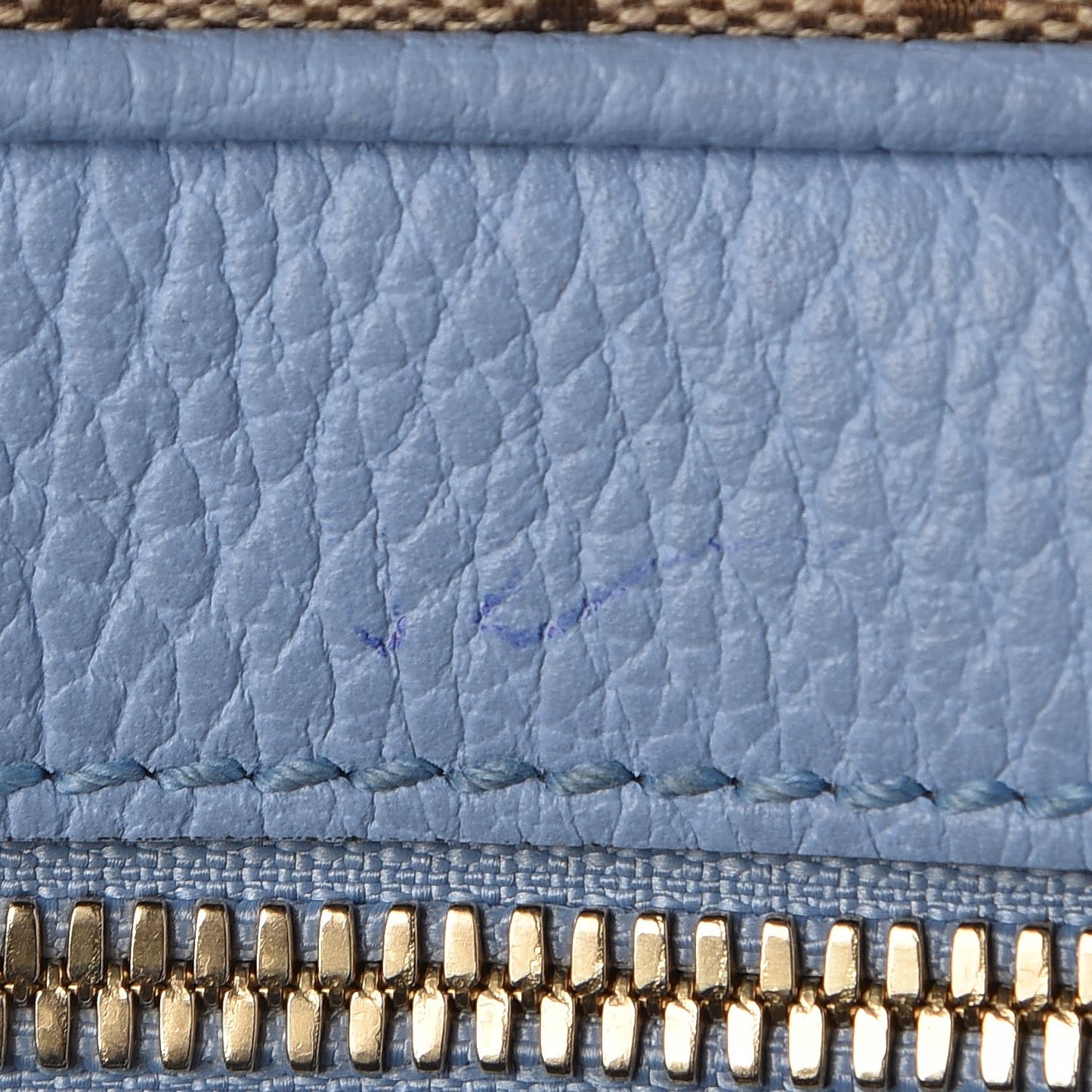 Monogram Mini Bree Messenger Bag Beige Mineral Blue