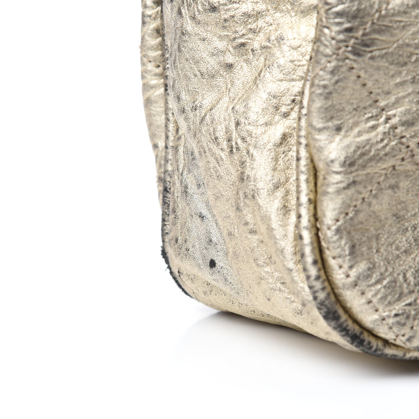 Distressed Lambskin Le Marais Tote Gold